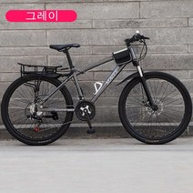 21속 24속 24인치 26인치 여성 남성 산악 성인 MTB 자전거 BMA1-1, 그레이