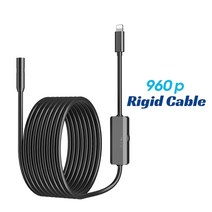 귀 내시경 아이폰 애플 라이트닝 8MM 자동차용 카메라 IP68 방수 8 led 검사 iPhone14 iPad iOS, 2.1m - Rigid Cable, 1m+Rigid Cable