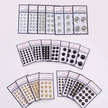 아유디 스냅단추 5mm~17mm 실버 블랙 엔틱골드 골드 단추 의류 부자재, 블랙14mm
