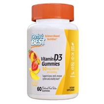 닥터스베스트 비타민 D3 50mcg 트로피컬 탱고 구미 글루텐 프리 비건, 60개입, 5개