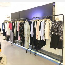 해외 옷가게 매장용 디스플레이 랙 드레스룸 이동식 스탠드 옷걸이 행거-11874, 13. 길이 150 높이 180 굵