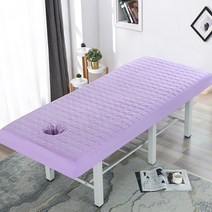 마사지베드 접이식 지압 마사지 침대 미용베드 뷰티 aalon 침대 커버 두꺼운 오픈 홀 마사지 흰색 누비 이, 03 Lilac_01 185X60CM
