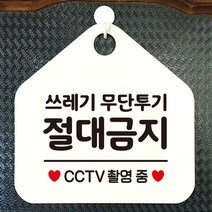 쓰레기무단투기 절대금지 안내표지판 팻말 화이트 가게인테리어_[230306EA], 문구색상-그린, 본상품선택