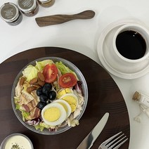 오브우드_원형 엔드 그레인 도마 로스티드애쉬M