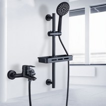 하모니 블랙 욕조 샤워 수전 샤워기 세트, 단일수량