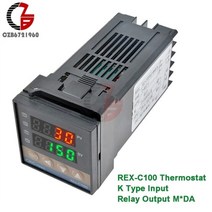 디지털 pid 온도 컨트롤러 rex-c100 rex c100 thermostat ssr relay output 220v for incubator egg 온도 조절기 스위치, 협력사, 주황색