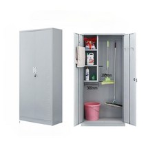 철제 청소도구 보관함 캐비닛 대걸레 빗자루 학교 수납함 청소용품, 양문형