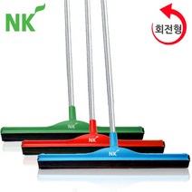 [식공구] 엔케이 회전 이중 스펀지 바닥 밀대 (70cm 봉포함) / 스퀴지 아파트 유리 물기 제거 청소 업소용 HACCP, 초록/150cm, 1세트