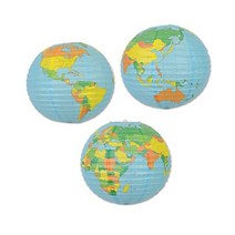 Beistle Globe 페이퍼 랜턴 멀티컬러