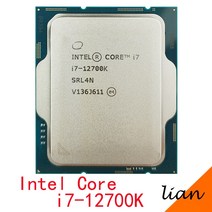 CPU 인텔 코어 i712700K i7 12700k 3.6 ghz dozenúcleo processador cpu de vinte linhas 10nm l3 25m 125w, 한개옵션0