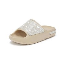 스트랩 샌들 여름 슬라이드 신발 유럽 두꺼운 바닥 다이아몬드 슬리퍼 새로운 온라인 연예인 블링 야외 패션 샌들 2023