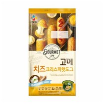 CJ더마켓 회사 간식 점심 메뉴 도시락 반찬 휴게소 음식 브런치 고메 치즈크리스피핫도그 감자 찹쌀 모짜렐라 체다 치즈 소시지 340G, 7개