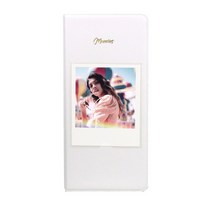 폴라로이드 600 필름 64 포켓 사진 앨범 보관 책 후지필름 인스탁스 와이드 300 210, 01 White