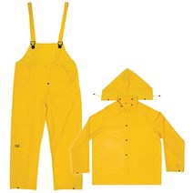 CLC 맞춤형 가죽 공예 레인 웨어 .20 MM 옐로우 3 피스 슈트, Large