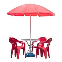 야외 캠핑 낚시 4인용 파라솔세트A(소-파랑-받침포함), 사각_빨강 / 파랑