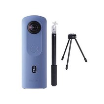 리코 세타 SC2 360도 4K 구형 VR 카메라 (블루) 셀카봉 액세서리 번들, Blue