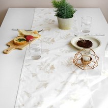 스타일링홈 빈티지리프 테이블러너 베이지, 상세설명 참조, 없음