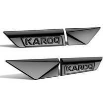 튜닝용품 자동차 차량 KAROQ-블레이드 로고 펜더 스티커 트림 자동 튜닝 도어 바디 사이드 다 KAROQ 스타일링, Black