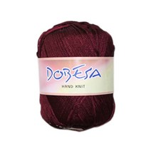 [앵콜스] 인견튜브사 도베사 Dobesa 뜨개실/털실 네트백 여름실 코바늘 손뜨개, 106 흑장미, 1개