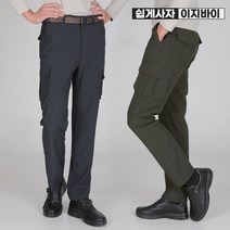 [이지바이] 남성 춘추용 카고 팬츠_인디스티치 깔끔한 카고 밴딩바지 / 30~44 사이즈까지 빅사이즈! / 스티치 포인트 / 양 옆 밴딩 / 다용도 멀티 바지_등산복 작업복