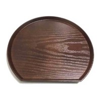 논슬립 쟁반 반달 목무늬 나무트레이 원형트레이 원목쟁반