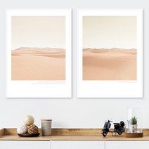 유홍아트 파스텔 골드사막 러블리감성 인테리어액자 10호(53x41cm) (6064987), 캔버스액자(옆면검정)