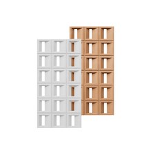 T자형 PU 디자인 큐브 벽돌 공간분리 경량 파티션 가벽 인테리어, 2400x600 양면8cm두께, 다크그레이 직사각형