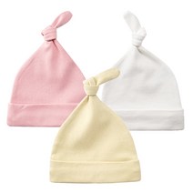 네리로즈 컬러 아기 꼭지모자 3SET