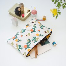 [DIY키트 패키지] (동영상설명 실바늘포함) 24cm 생리대 파우치만들기 자유학년 바느질세트, 라즈베리-메인상품