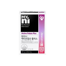 마이니 활성형엽산 엽산제 비타민B6 비타민B12 비타민D3 임산부영양제 메틸테트라히드로엽산, 60정, 300mg