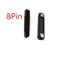 5 쌍 자석 연결 관 2 3 4 6 7 8 9 극 Pogopin 남성 여성 2.2 MM 격자 THT 3A 봄로드 포고 핀 방수 패드, 8 Position