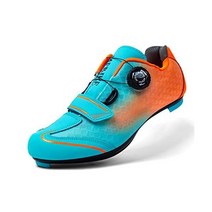 ME자전거 Wo남성 로드 사이클 신발 Lady Look Delta 자전거 신발 Indoor 사이클 신발 Lock MTB 자전거 신발 for Women, Lt.blue/Orange, 6