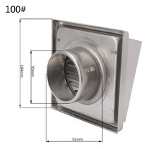 벽 에어 벤트 그릴 디퓨저 덕트 환기 커버 추출기 아울렛 루버, 100mm