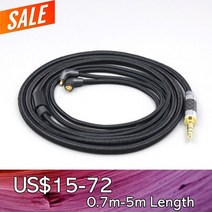 슈퍼 소프트 헤드폰 나일론 OFC 케이블 에티모틱 ER4SR ER4XR ER3XR ER3SE ER2XR ER2SE LN007512, 4 in 1 plug, 2m, 1개