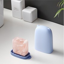 드림 휴대용 밀폐 비누 케이스 1+1 거치대 헬스장 수영장 목욕탕 여행용 보관함 비누곽 비누통 세면도구, 화이트계열, 핑크계열