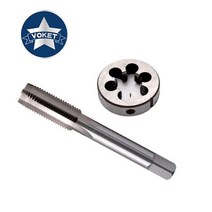 GULING HSS 2pcs 미터 나사 핸드 탭 및 다이 세트 정장 M14 M15 M16, M18+0.5