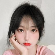 볼륨 앞머리 정수리가발 소형 25cm 내추럴블랙