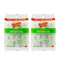 3M 스카치브라이트 대형 테이프클리너 리필(2+1입), 2세트