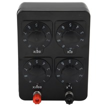 0-9999 옴 ​​단순 저항 상자 정밀 가변적 인 10 년간 저항 교육 장비, 하나, 검은 색