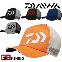 [09피싱]다이와 베이직 메시 캡 DC-6221 낚시모자 다이와모자, 오렌지 화이트 프리