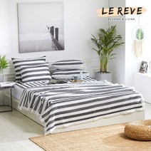 [르헤브] 어닝스트라이프 시어서커 홑이불 베개세트 Q