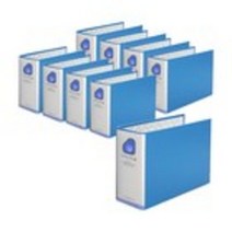 알파 파이프바인더 가로형 A5 6 x 7 cm 2공 AP106, 블루, 9개입