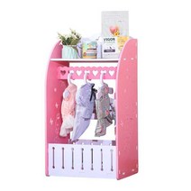 강아지 옷장 행거 미니 선반 반려견 옷정리 반려동물, 화이트 2단+행거 16개