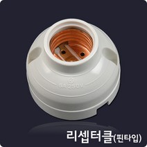 자체브랜드 리셉터클 핀타입 E26소켓용(화이트) 현대, 1