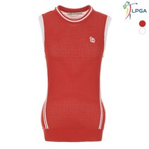 [LPGA골프웨어] 여성 스카시조직 니트 베스트(L191KV607P)