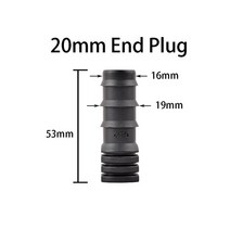 정원 관개용 Pe 튜브 16 20 25mm 티 팔꿈치 동일한 바브 커넥터 엔드 플러그 감속기 티 6개, 11K