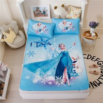 어린이 유아 캐릭터 냉감 패드 베개커버 세트 여름 침대 쿨링매트 겨울왕국 엘사, A