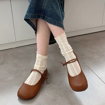 반해써 230-250 가죽 스트랩 플랫 슈즈 S_YW038