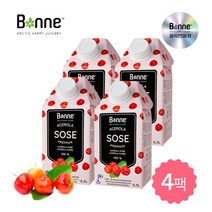 [본네] 프리미엄 아세로라 퓨레 주스 500ml 4개입, 4개