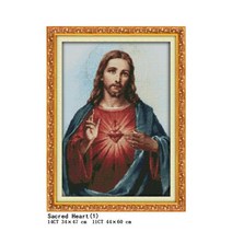 실십자수 예수 신성한 심장 그리스도 종교 그림 카운트 인쇄 diy 크로스 보석십자수, 14ct 인쇄, r2471